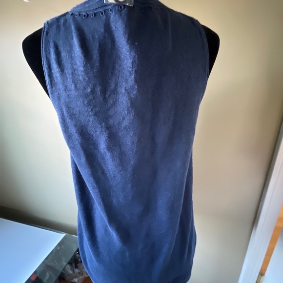 Tommy Bahama blue knit tunic tank tie tassel embroidered sz s new w tags - Picture 7 of 12